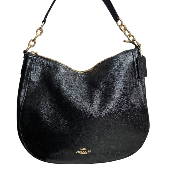 Coach Handbags - Coach Black Leather Shoulder Bag